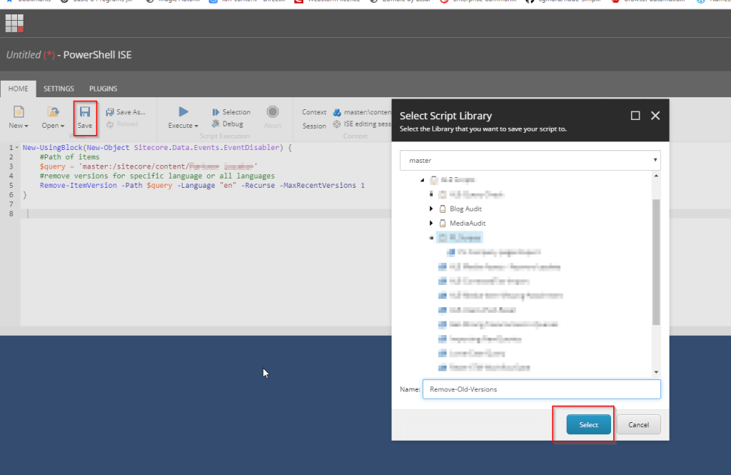 Save-Sitecore powershell script